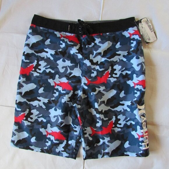 Hurley Boy's 18/29 Sharkbait Camo Boardshort Swimming Trunks - Picture 1 of 2